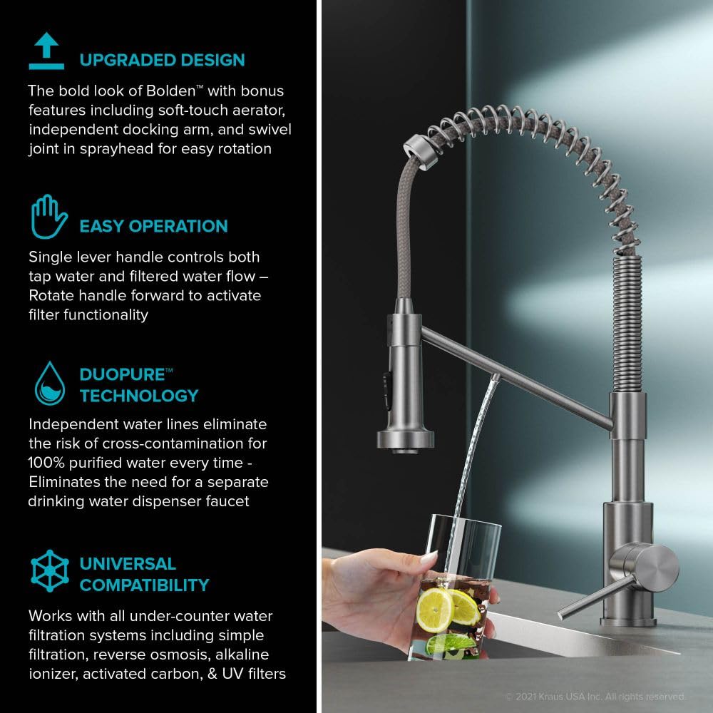 Kraus Bolden DuoPure technology water-lines illustrate independent water paths