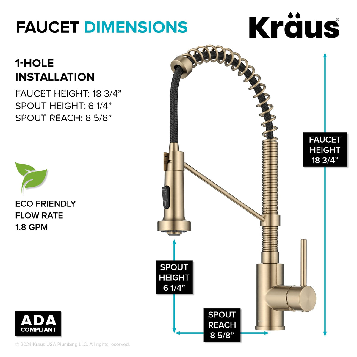 Kraus Bolden heavy-metal body communicates durability for busy kitchens.