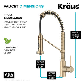 Kraus Bolden heavy-metal body communicates durability for busy kitchens.