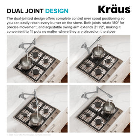 Kraus Bolden ceramic cartridge ensures smooth operation.