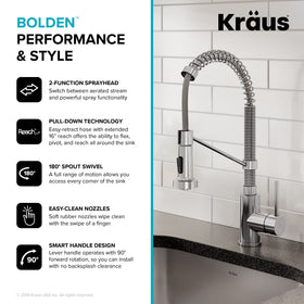 Kraus Bolden pre-attached water lines simplify DIY installation