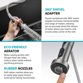 Kraus Bolden spot-free finish close-up reduces water spots and fingerprints