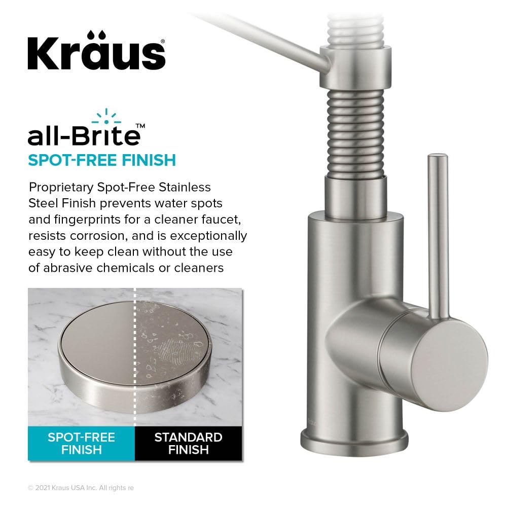 Kraus Bolden spot-free finish detail indicating easy maintenance