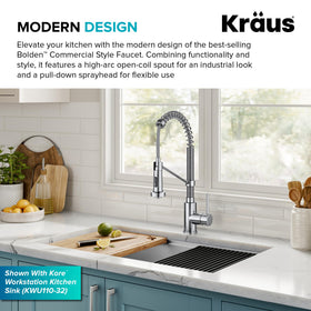 Kraus Bolden open-coil spring spout highlights flexible movement