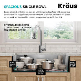 Kraus bottom grid included to protect the sink base