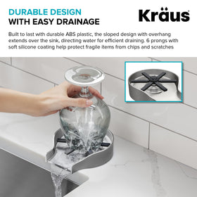 Kraus CleanMate glass rinser built from durable ABS plastic for long-lasting use.