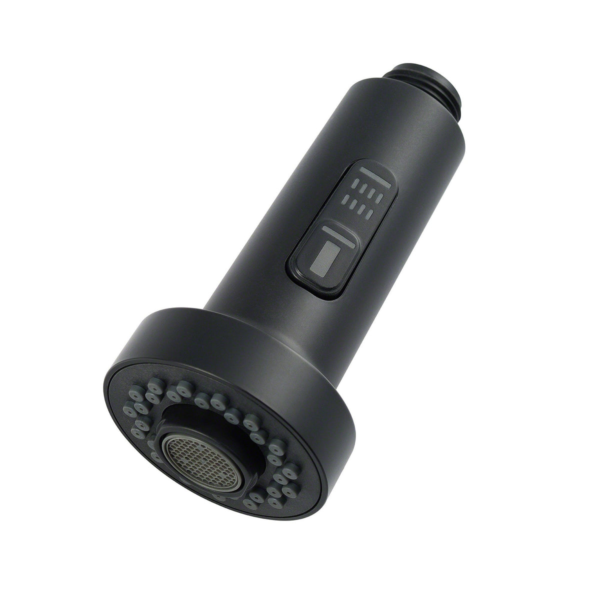 Kraus dual-function sprayer in matte black for versatile cooking tasks.