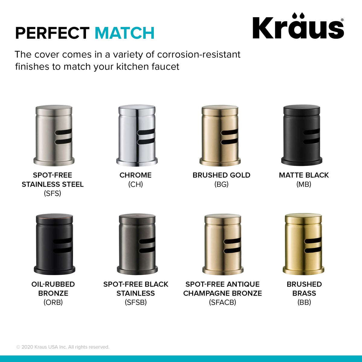 KRAUS KAG-1MB universal design fits most dishwashers and kitchens.
