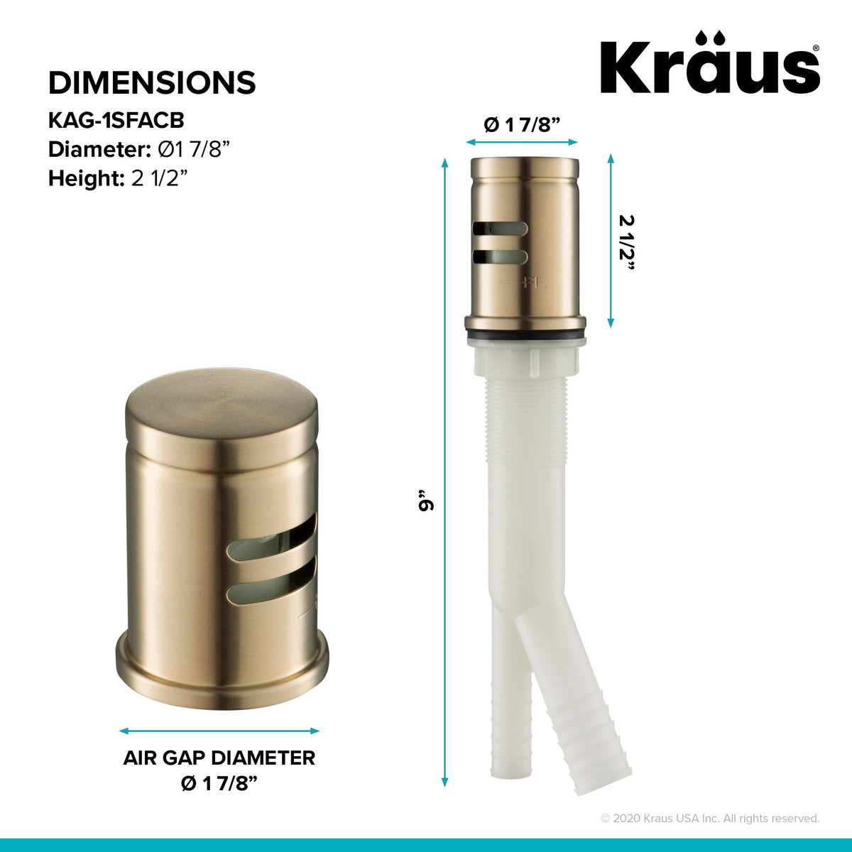 Kraus KAG-1SFACB corrosion-resistant finish resists fading in busy kitchens