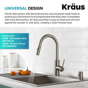 KRAUS KAG-1SFS brass cap close-up showing premium durability and finish