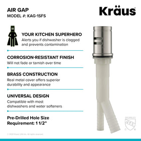 KRAUS KAG-1SFS corrosion-resistant finish available in multiple colors