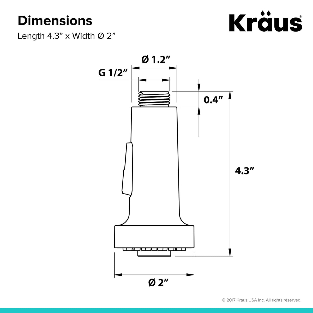 Kraus KFS-1SS durable-abs-construction stands up to daily use