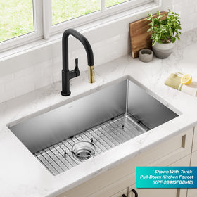 Kraus bottom grid included with the sink for protection