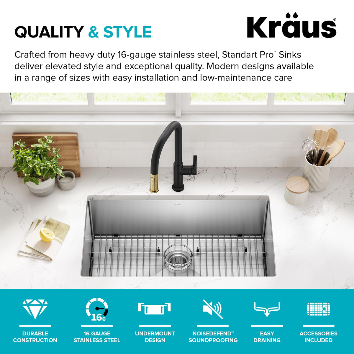 Kraus cutout template for accurate undermount installation