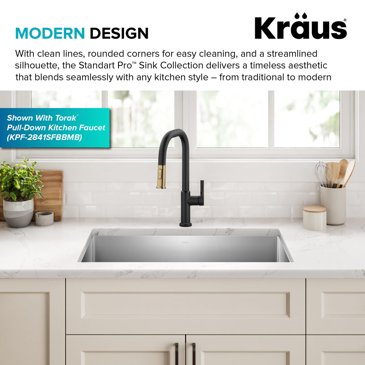 Kraus mounting hardware included for quick setup