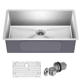 Kraus KHU100-32 Standart PRO undermount sink, full view for seamless countertop integration