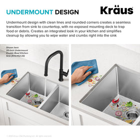 Kraus 32-inch Standart PRO sink shown in a modern kitchen setup