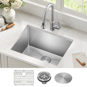 Kraus KHU101-24L deep bowl depth to handle oversized items.