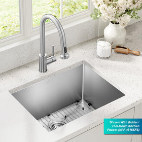 Kraus Standart PRO rear-drain design promotes fast drainage.