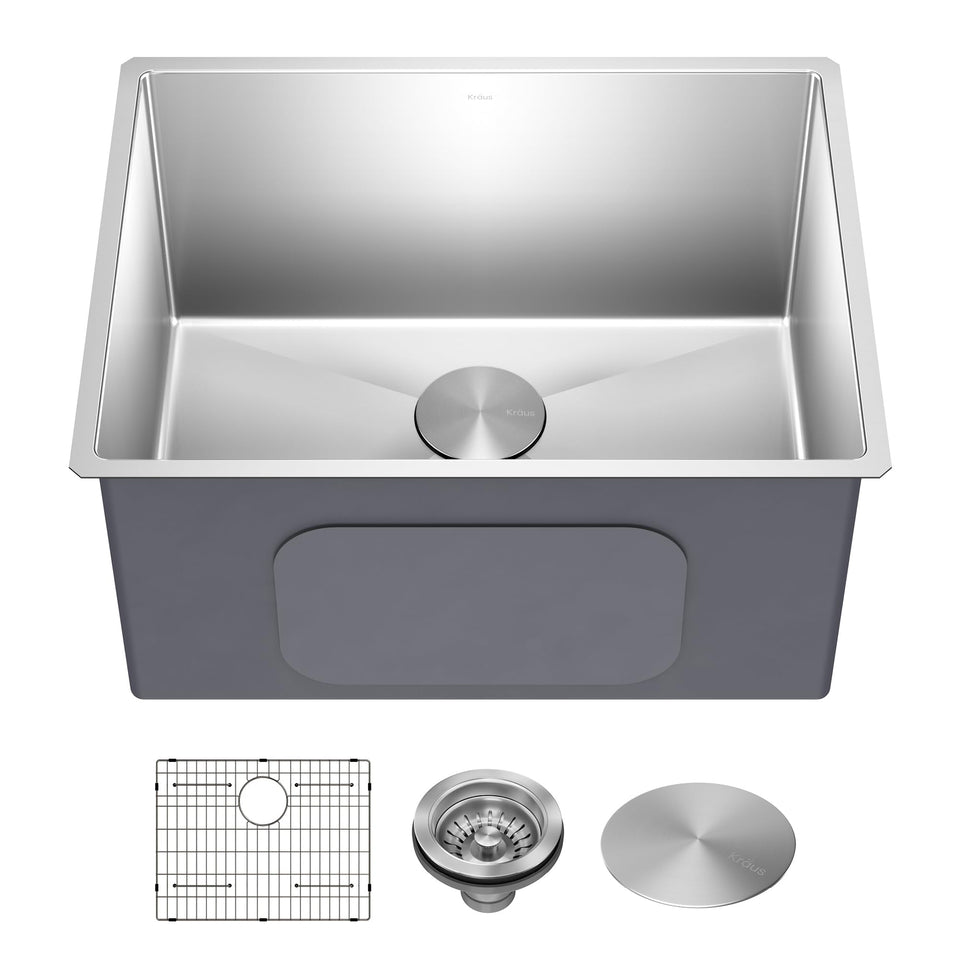 Kraus Standart PRO undermount view showing seamless countertop integration.