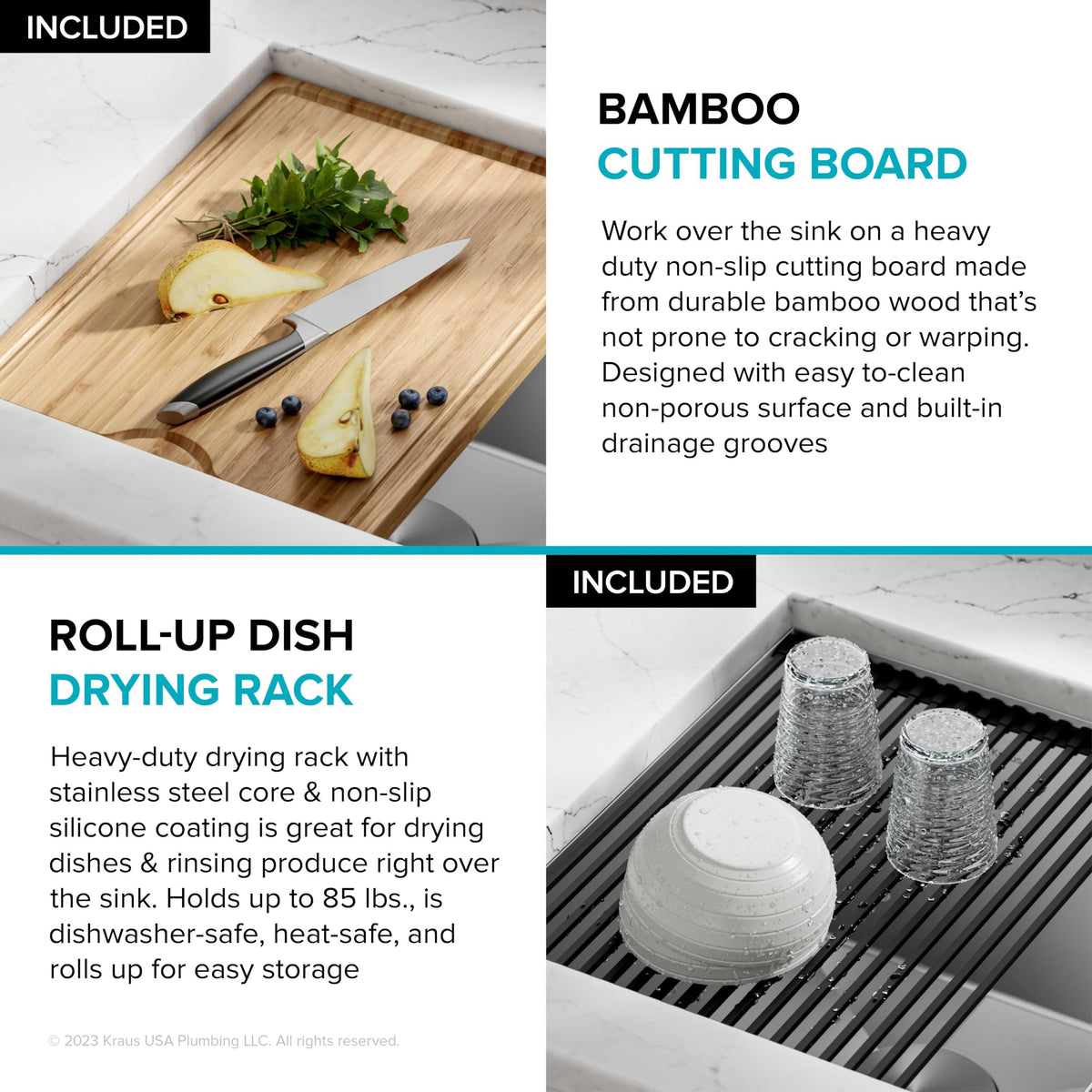 Kraus Kore undermount installation kit enables a seamless countertop transition