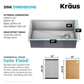 Kraus Kore undermount installation showing seamless countertop transition.