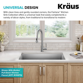 Kraus sink finish highlighting non-porous, easy-to-clean surface