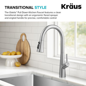 Kraus Odelia CleanSweep spray blasts away residue for easy cleaning.