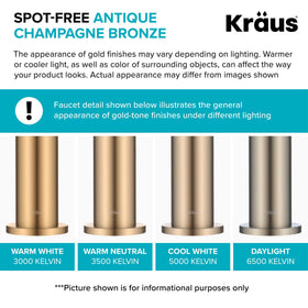 Kraus Oletto spot-free finish detail maintains clean appearance in busy kitchens.