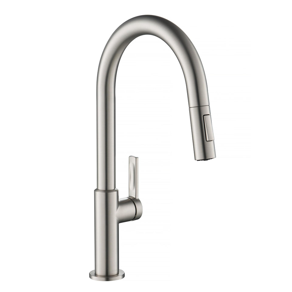 Kraus Oletto front view faucet in modern design for a stylish kitchen upgrade