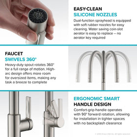 Kraus Oletto install kit with pre-attached water lines