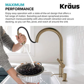 Kraus Oletto ceramic cartridge close-up reveals durable internal components.
