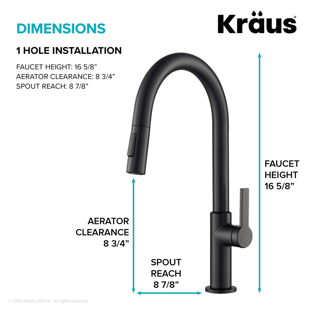 Kraus Oletto finish close-up demonstrates Spot Free coating for low maintenance.