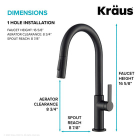 Kraus Oletto finish close-up demonstrates Spot Free coating for low maintenance.