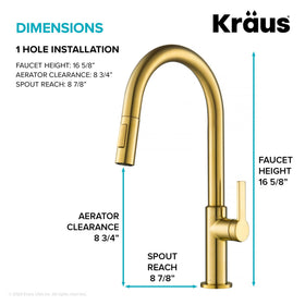 Kraus Oletto aerated spray mode delivers steady water while saving on flow.