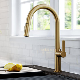 Kraus Oletto quick connect hose lets you assemble the spray quickly.