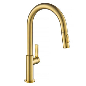 Kraus Oletto sprayhead for precise, flexible reach around the sink.