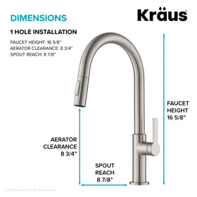 Kraus Oletto spot-free finish reduces water spots and fingerprints