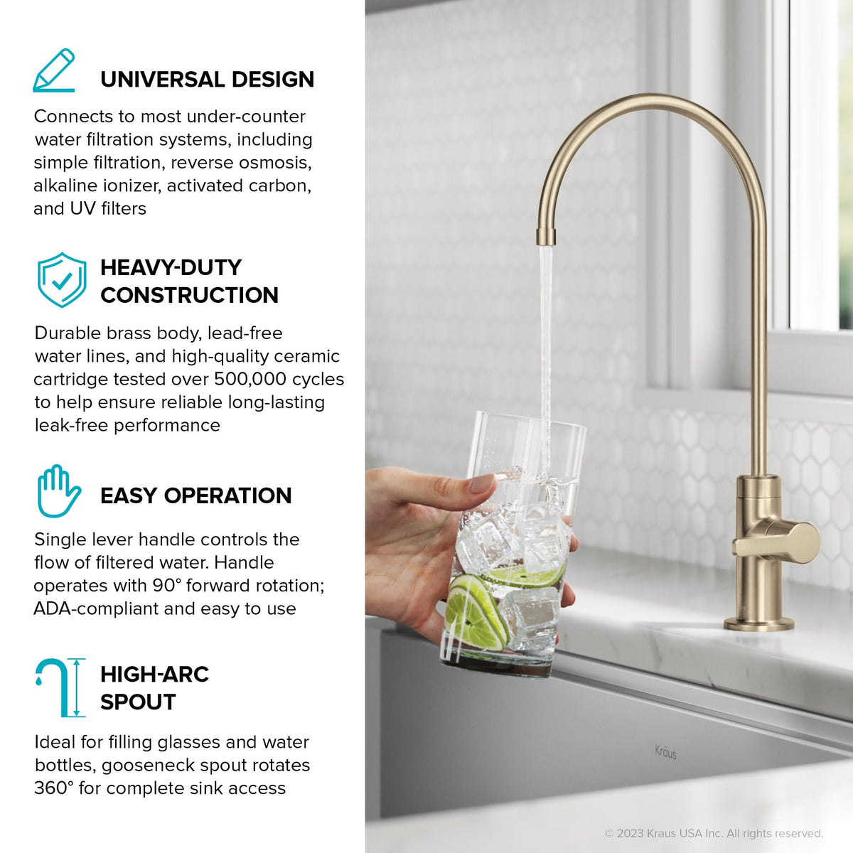 Kraus Purita compatibility with under-counter filtration systems.