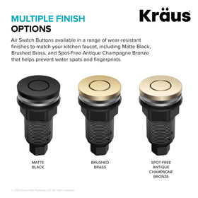 KRAUS spot-free antique champagne bronze finish option for a clean look.