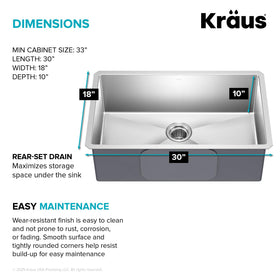 Kraus Standart PRO 30 bottom grid included for protection underneath.
