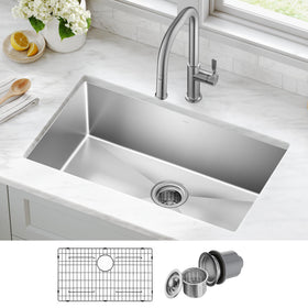 Kraus Standart PRO 30 bowl interior with rounded corners for easy cleaning.
