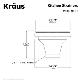 Kraus tailpiece included for easy drain installation