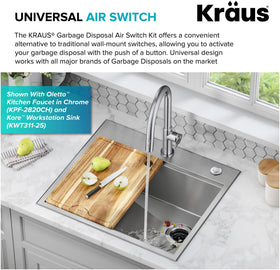 Kraus universal design fits most garbage disposals