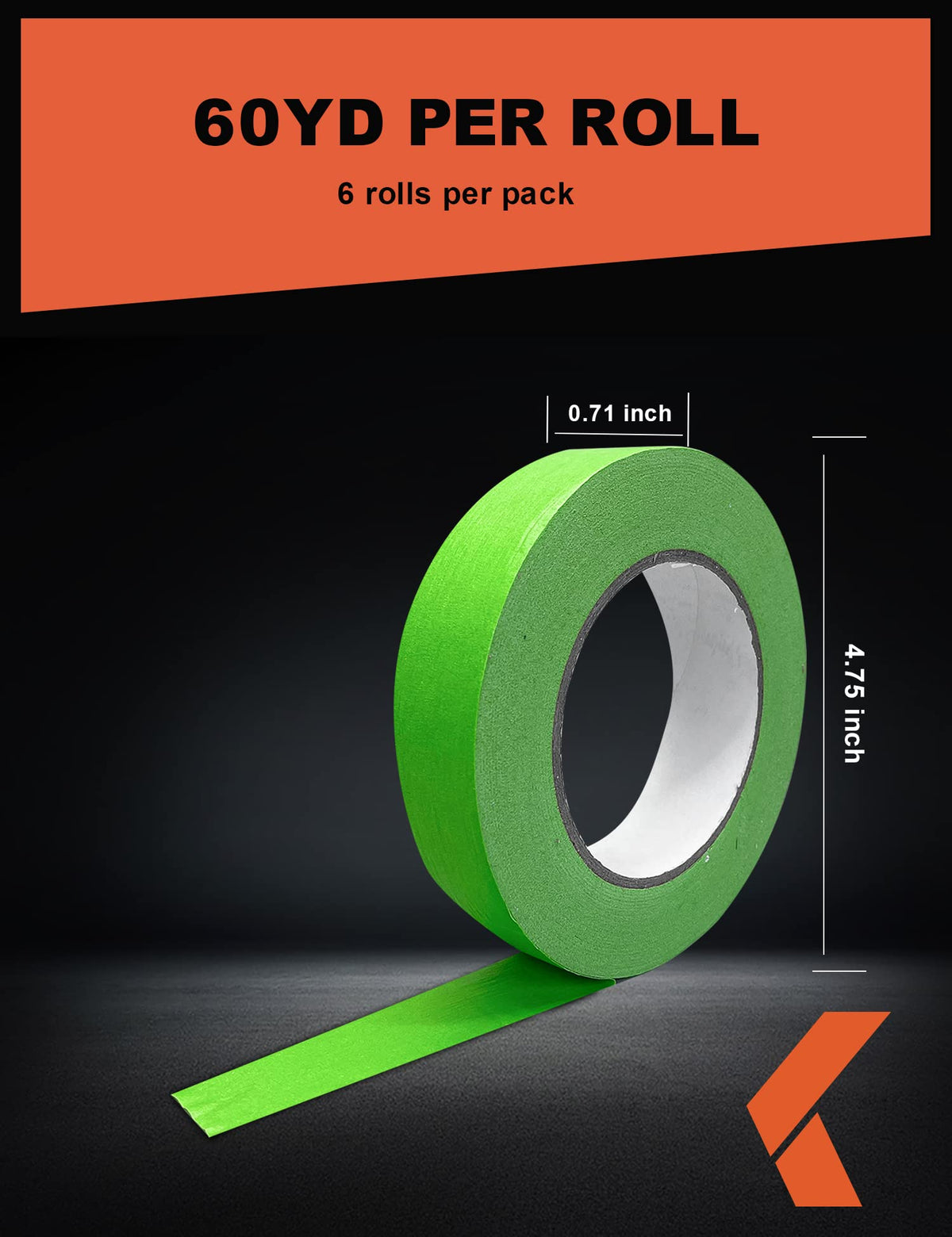 Close-up of edge-lock on KREFINISH tape ensuring precise lines without smearing.