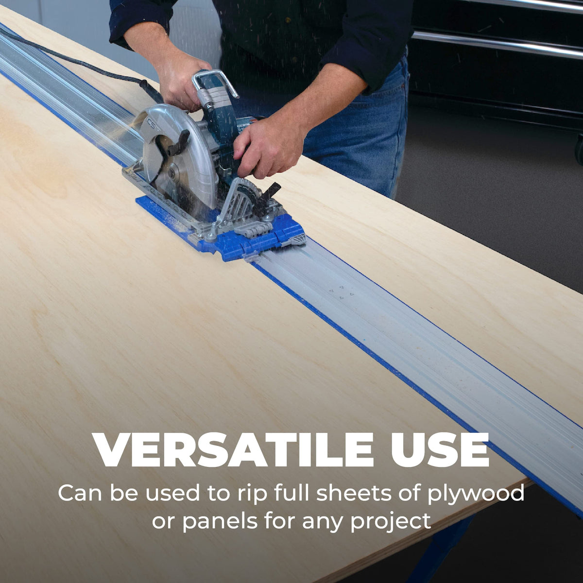 Kreg extension for circular saw track improves workshop workflow