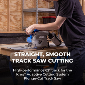 Kreg ACS430 anti-chip strip prevents splintering for clean edges.