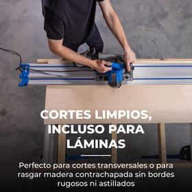 Kreg ACS430 rigid track setup supports quick, clamp-free workflows.