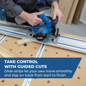 Kreg ACS430 splinter-free cuts help finish projects smoothly.