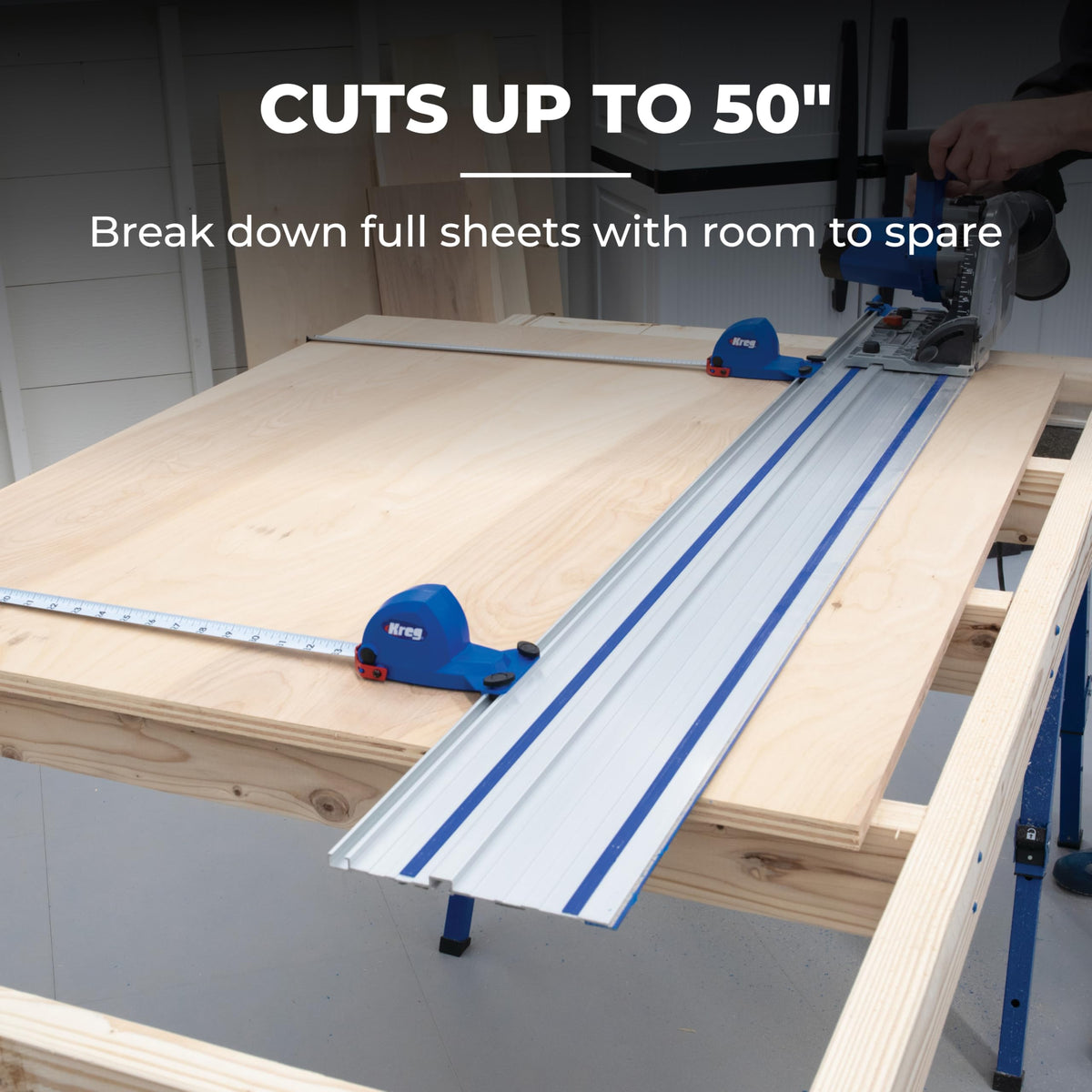 Kreg ACS430 wood and plywood cutting capacity powers versatile tasks.